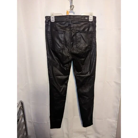 Kut From The Kloth Mia High Rise Skinny Coated Black Jeans Ladies 6 - Picture 9 of 16